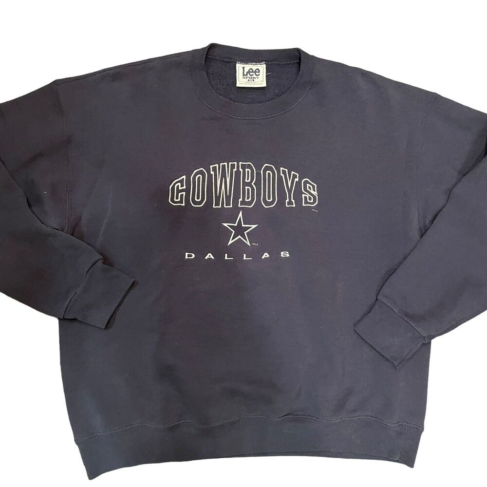 Vintage Lee Sport x Nutmeg NFL Dallas Cowboys Crewneck Sweatshirt XL Navy Blue